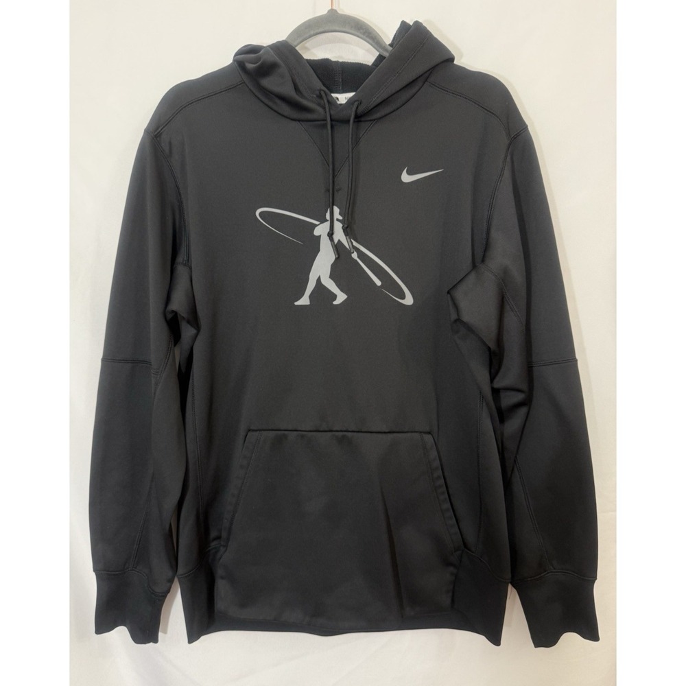 Nike Dri Fit Hoodie Mens M Black Sweatshirt Baseball Swingman Ken Griffey Jr
